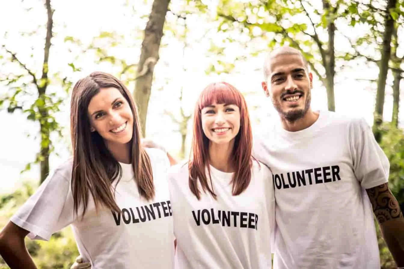 Volontaires d'une association
